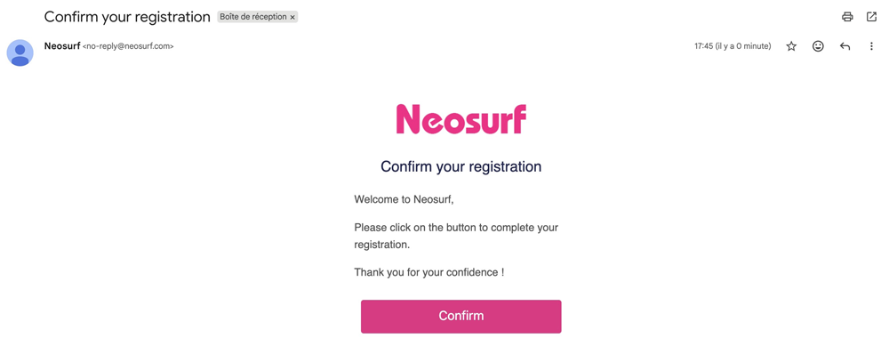 étape 6 inscription neosurf