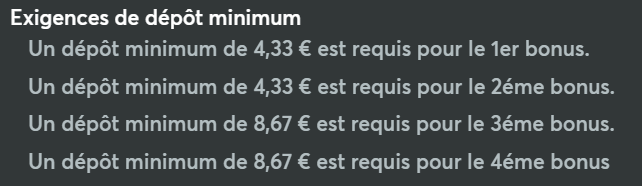 exigences de mise bc game