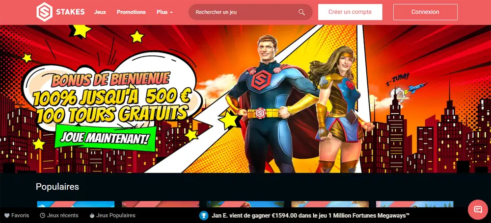 inscription étape 1 stakes casino