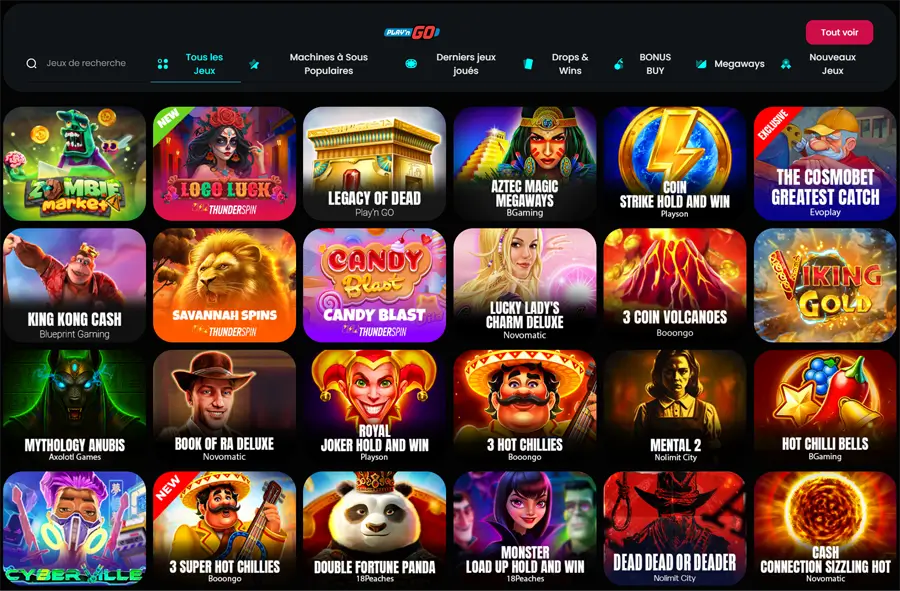 machines à sous cosmobet