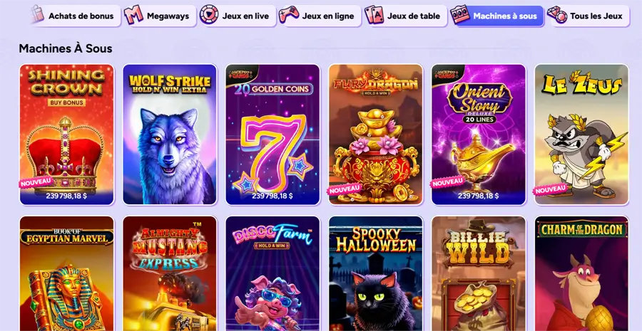 machines à sous spinbara