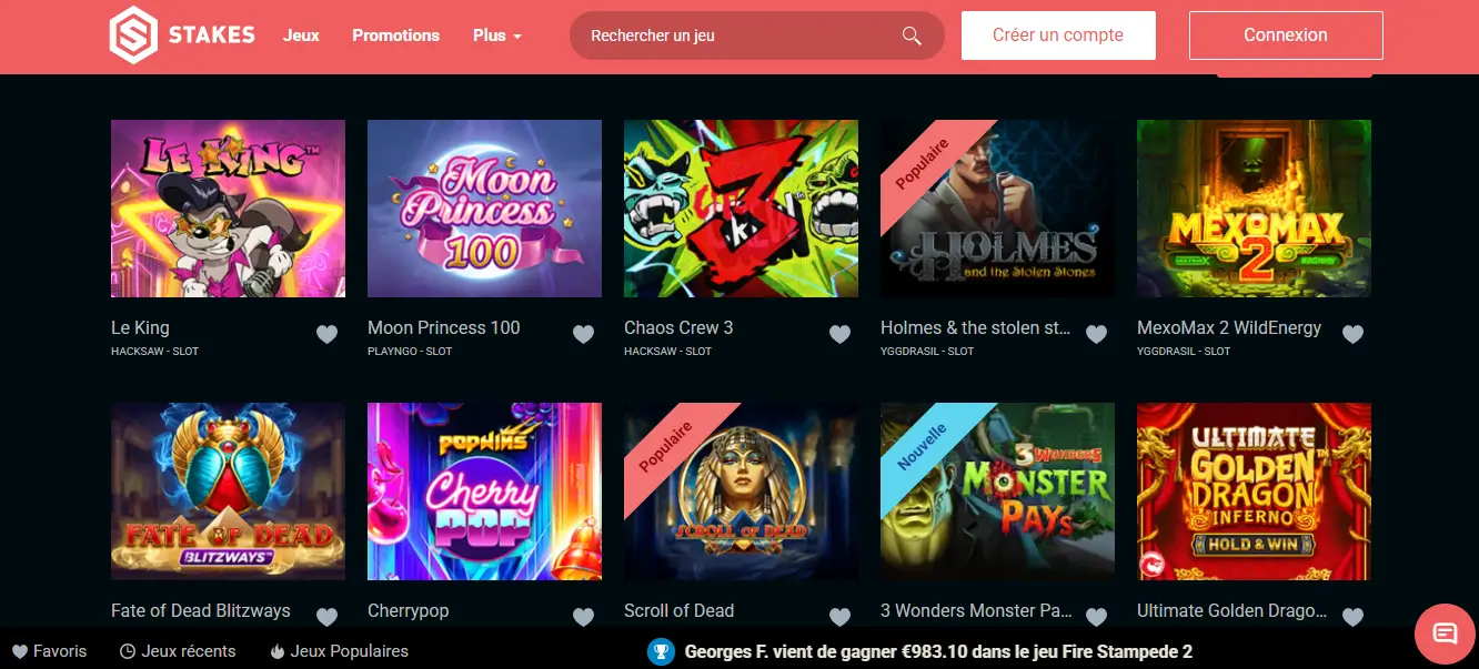 machines à sous stakes casino