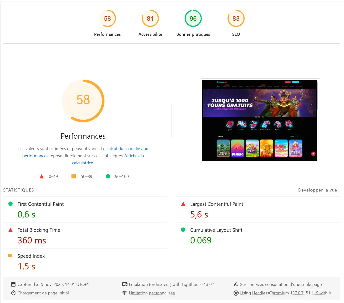 navigation sur ordinateur cosmobet
