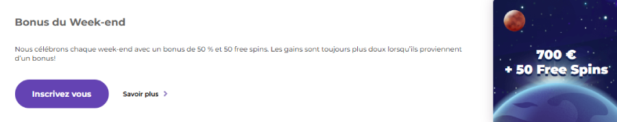 Bonus Week-End Alfcasino