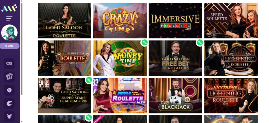 Casino live sur Alfcasino