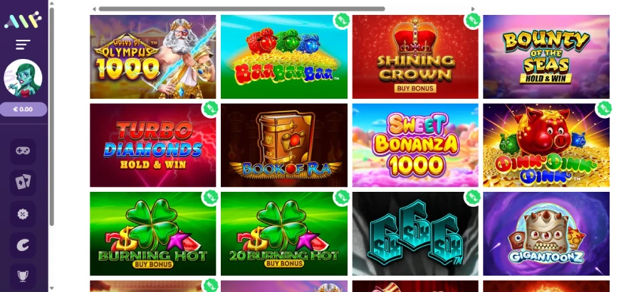 Machines à sous sur Alfcasino