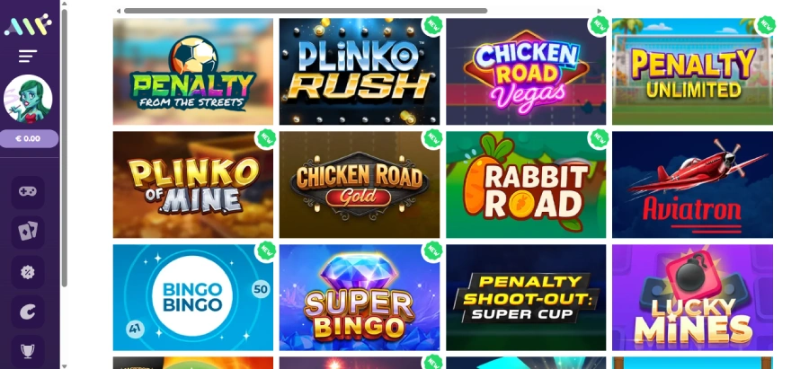 Mini-jeux sur Alfcasino