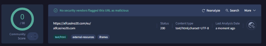 Sécurité sur Alfcasino