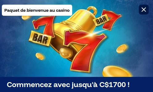 Bonus de bienvenue sur Frostybet Casino en ligne au Canada.