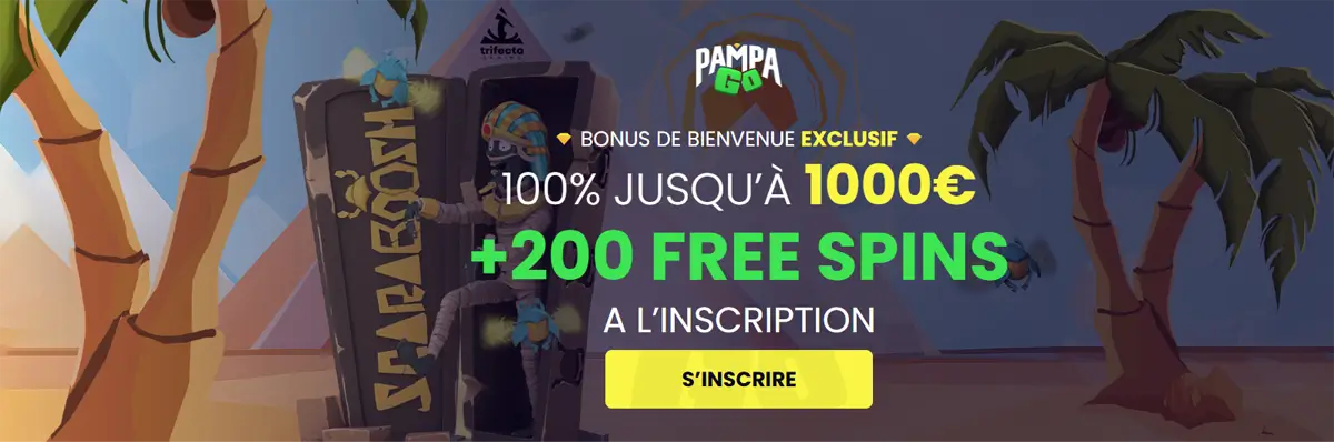 bonus sans dépôt pampago