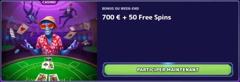 Le bonus du week-end sur Alf Casino en ligne.