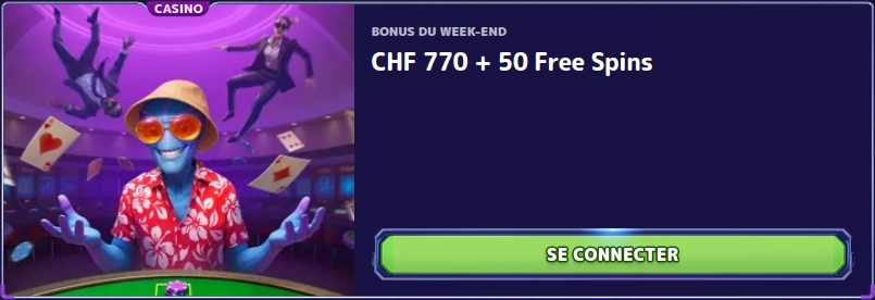Bonus du week-end sur AlfCasino en ligne.