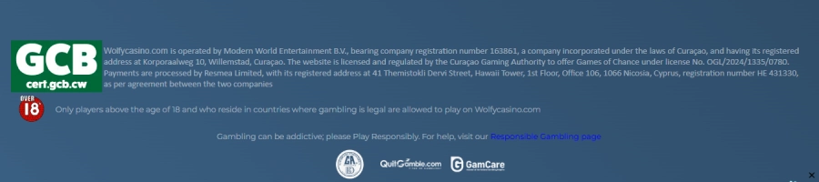 analyse sécurité Wolfy Casino Belgique