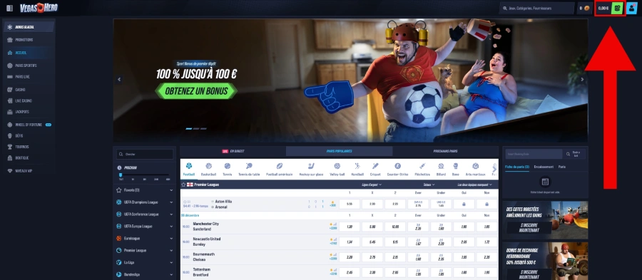 dépôt étape 2 VegasHero