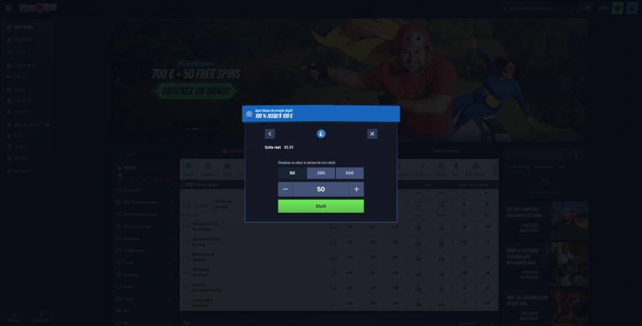 dépôt étape 4 VegasHero