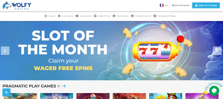 inscription étape 1 wolfy casino belgique