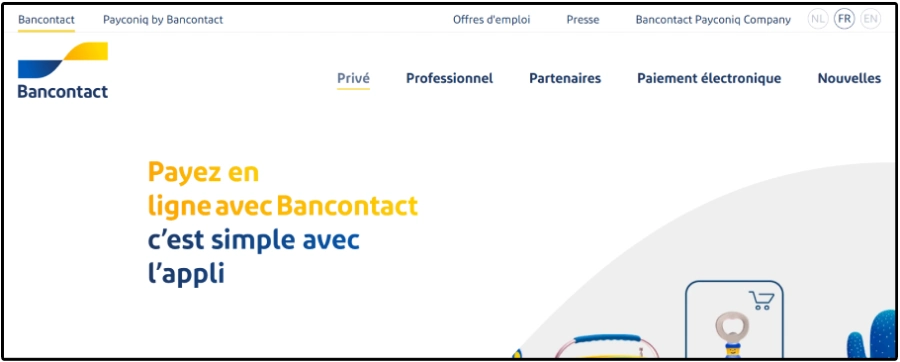 page d'accueil bancontact