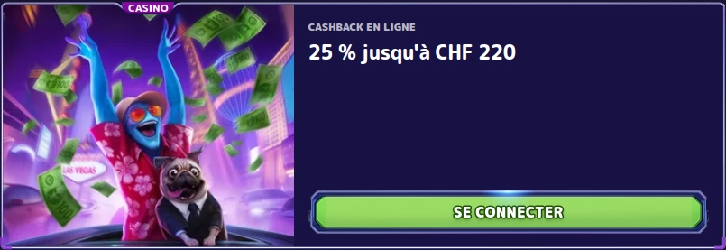 Bonus cashback live sur AlfCasino en ligne.