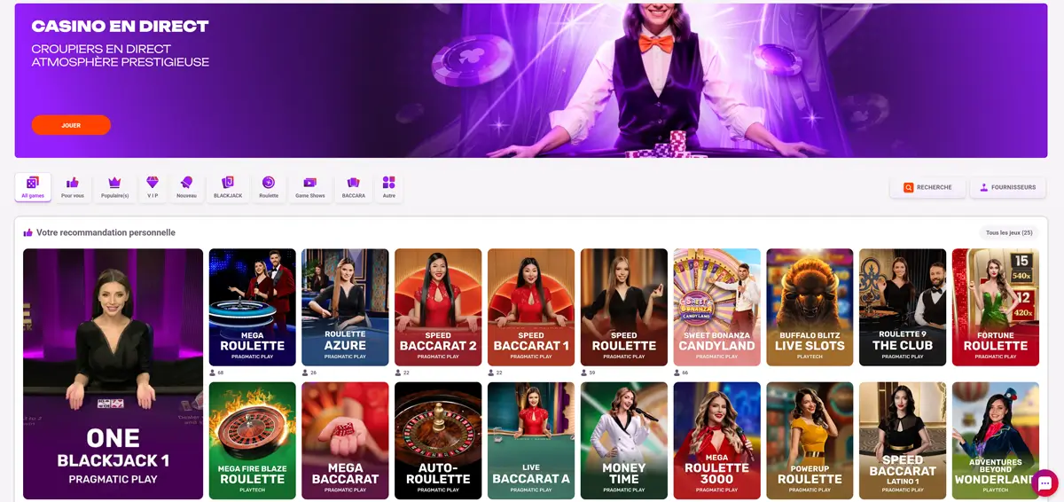 casino en direct tonybet canada