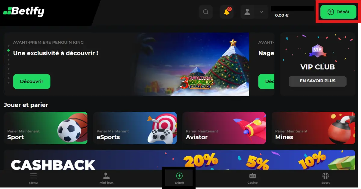 dépôt étape 1 bitcoin casino