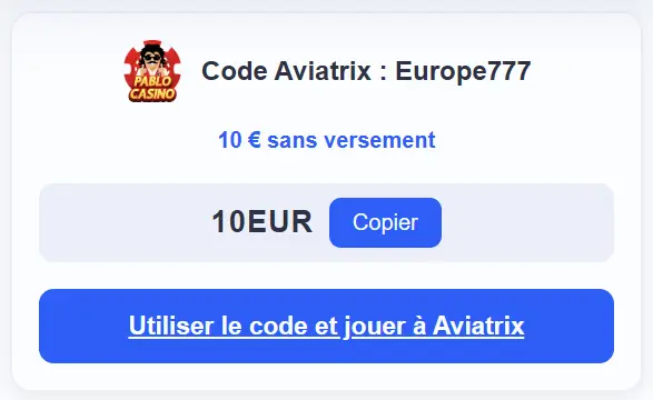 jouer a aviatrix avec un code promo