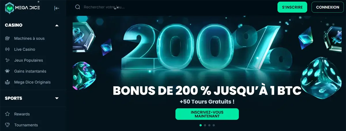 mega dice casino le crypto