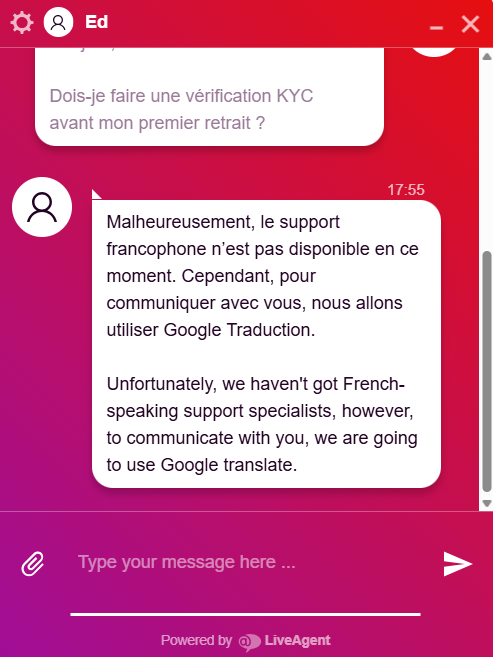 service client tonybet canada