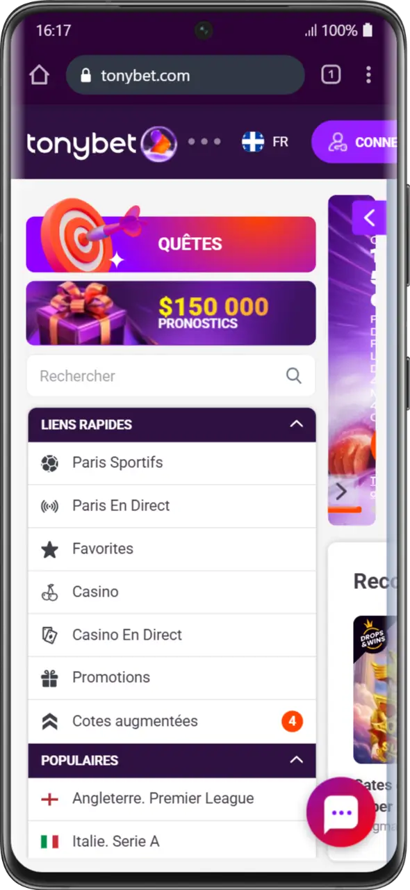 version mobile tonybet canada