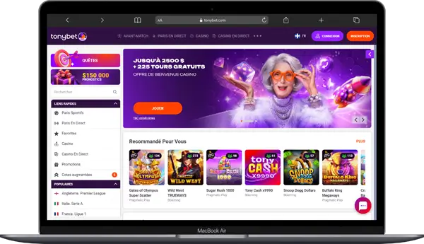 version ordinateur tonybet canada
