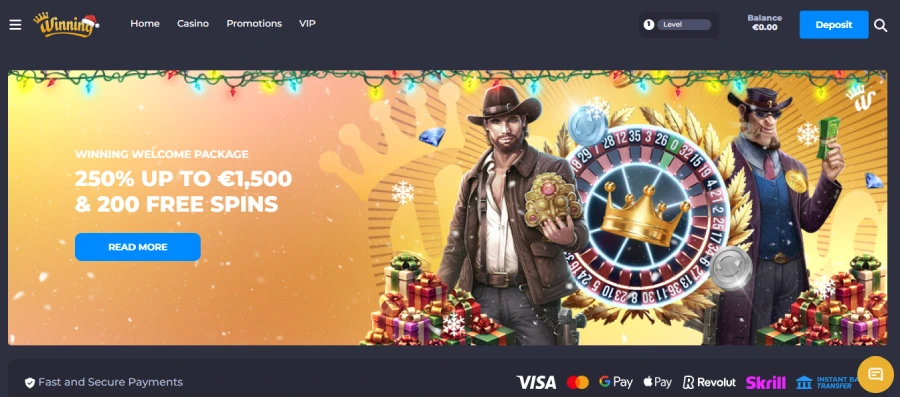 Dépôt sur un casino avec Google Pay étape1