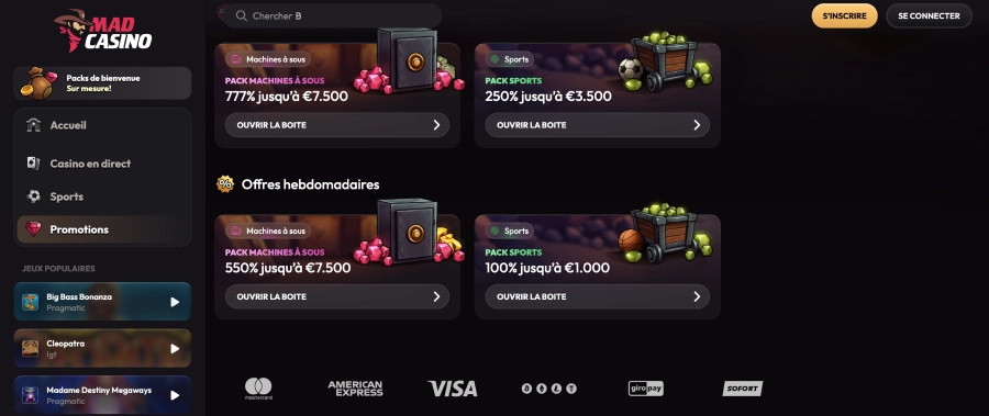 Dogecoin sur MadCasino