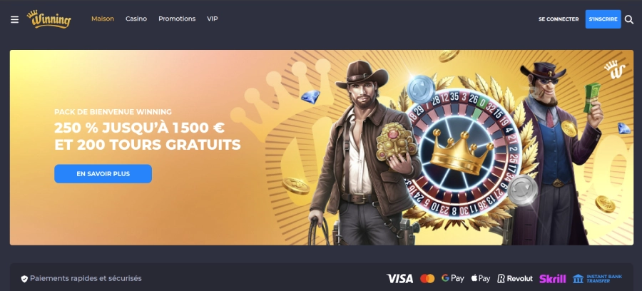 Google Pay sur Winning.io