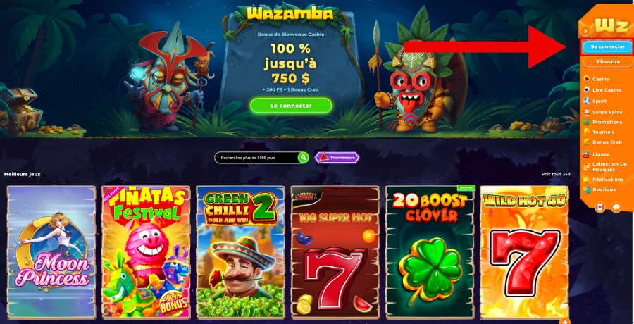 Wazamba dépôt étape1