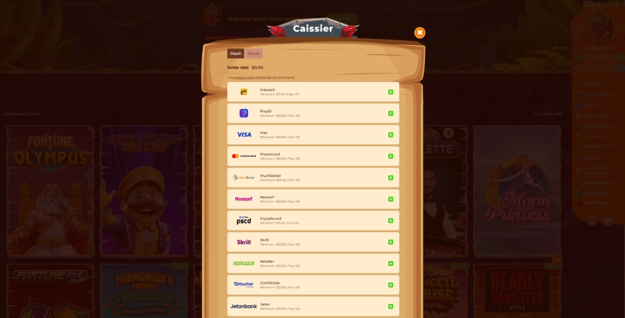 Wazamba dépôt étape3