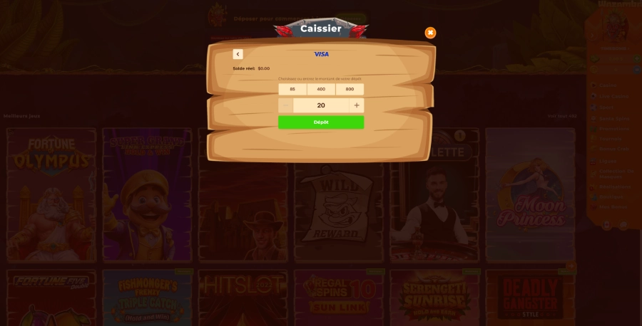 Wazamba dépôt étape4