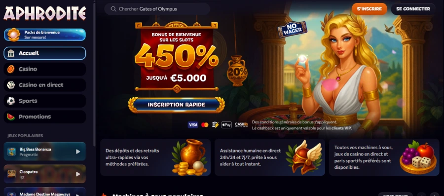 aphrodite meilleur casino solana
