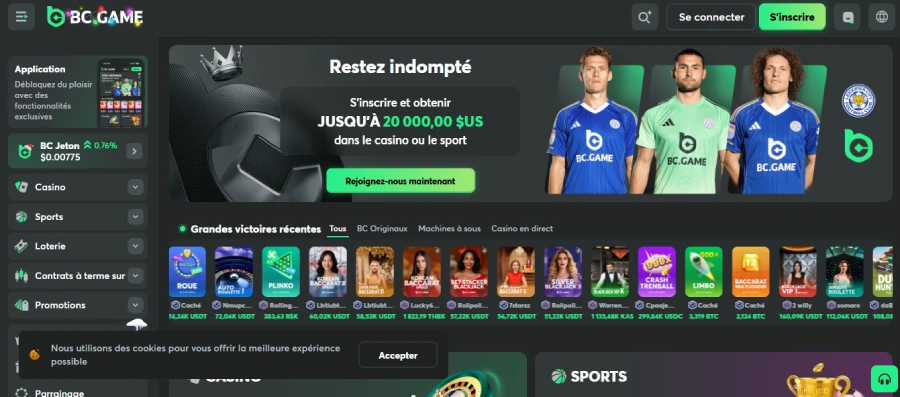 bc game meilleur casino solana