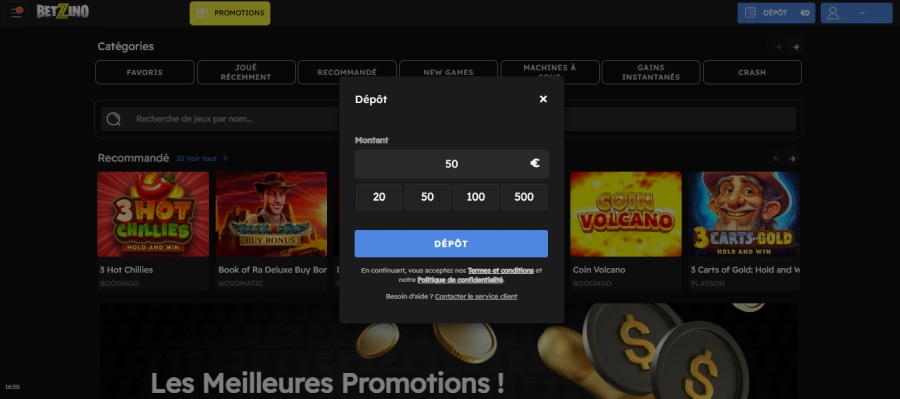 dépôt betzino étape 2