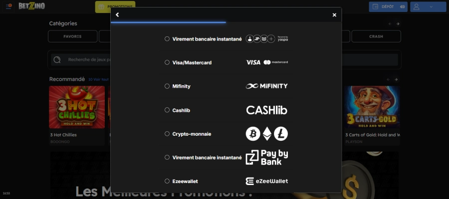 dépôt betzino étape 3