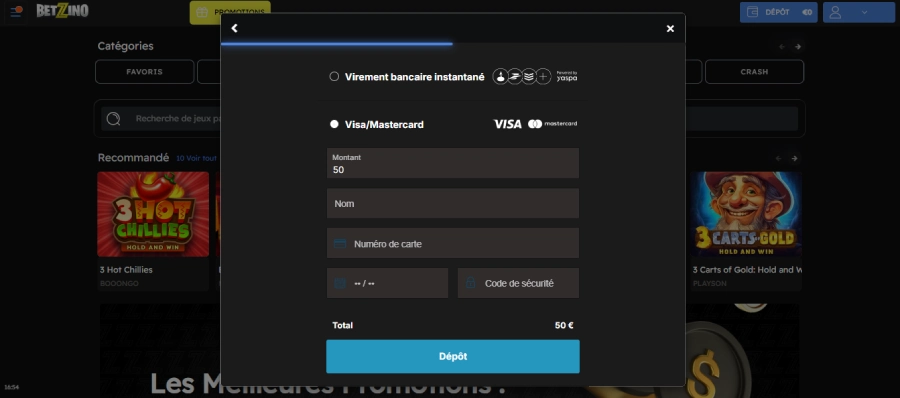 dépôt betzino étape 4
