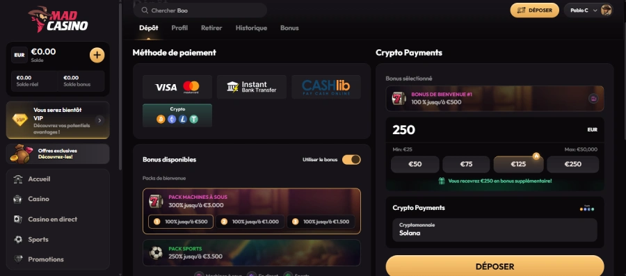 dépôt solana étape 2