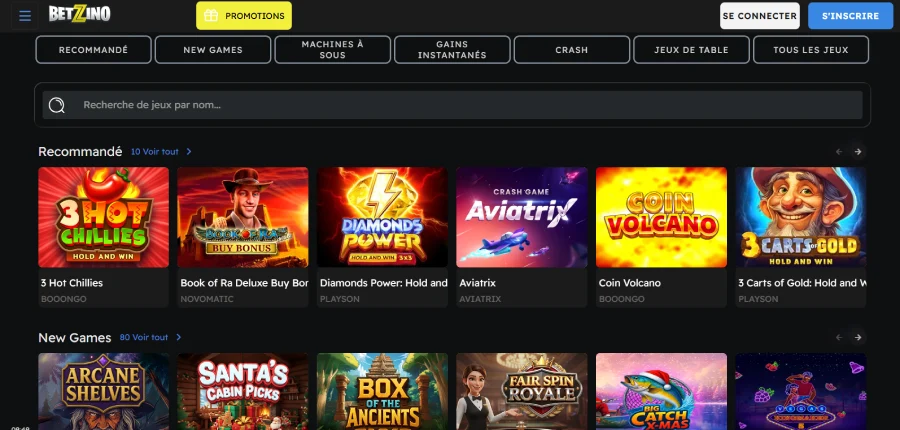 betzino meilleur casino flexepin