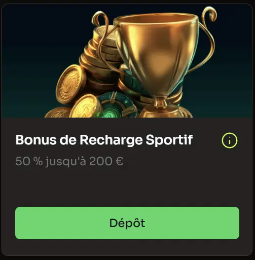 Bonus de Recharge Sportif holyluck