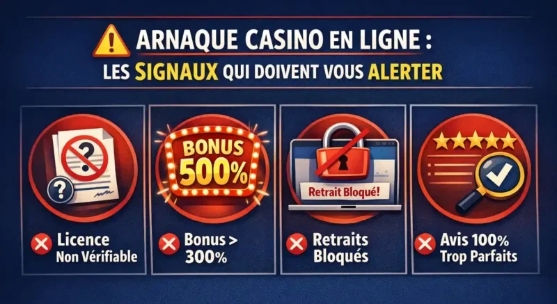 Arnaque casino en ligne : les signaux d’alerte à repérer