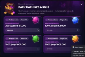 bonus de bienvenue wildzy