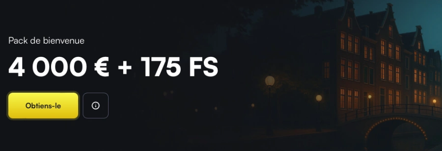 capture d'écran bonus de bienvenue trueluck