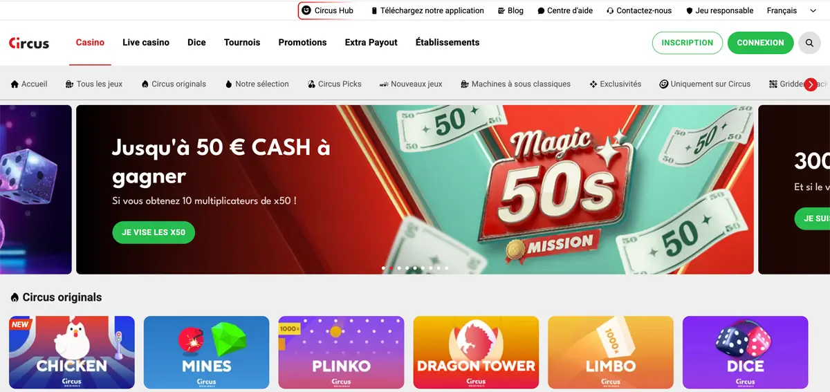 circus casino cashlib