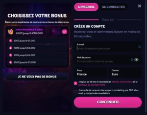 inscription wildzy casino