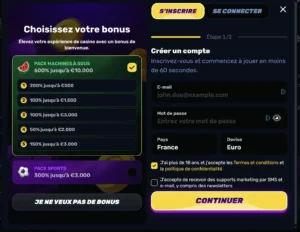 inscription wino casino