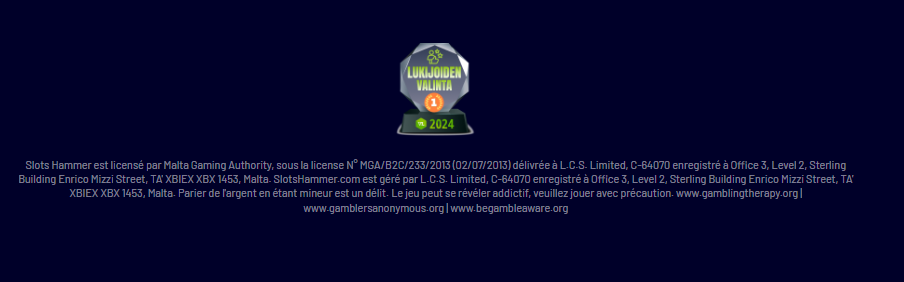 licence slots hammer